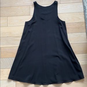Theory silk mini dress a line black size 6